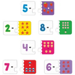 Webby Addition Subtraction 2 Pieces Learning Pack Jigsaw Puzzle Montessori Early Educational Pre School Toys- 20 Pieces image 4
