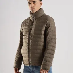 Calvin Klein Jeans Brown Regular Fit Quilted Jacket image 3