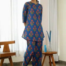 SAY Blue Printed Pyjamas Set image 3