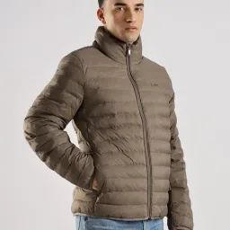 Calvin Klein Jeans Brown Regular Fit Quilted Jacket image 4