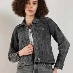Campus Sutra Black Regular Fit Jacket-picture-24
