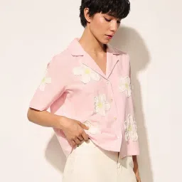 Only Pink Cotton Patch Short Sleeves Shirt image 3