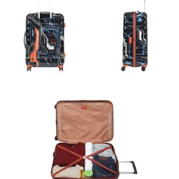 Uppercase Cyber Punk Black 8 Wheel Large Hard Trolley Bag - 53 cm image 3