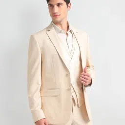 Arrow Beige Regular Fit Three Piece Suit image 3