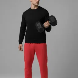 Mack Jonney Pink Fleece Regular Fit Solid Trackpants-image-61