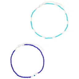 Accessorize London Women's Multi Beaded Evil Eye Choker Pack Of 2 Necklace image 3