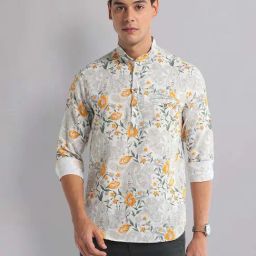 AD by Arvind Multicolor Slim Fit Printed Shirt-picture-42