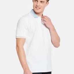 Octave White Regular Fit Polo T-Shirt image 3