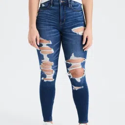 American Eagle Outfitters Blue Heavily Washed Jeans-picture-45