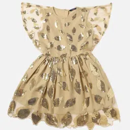 Allen Solly Junior Beige Embellished Frock-image-50