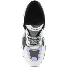 Shoetopia Women's Grey Ankle High Sneakers image 3