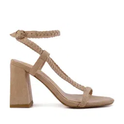London Rag Women's Smoosh Braided Beige Ankle Strap Sandals-picture-18