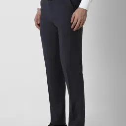 Peter England Navy Slim Fit Trousers image 3
