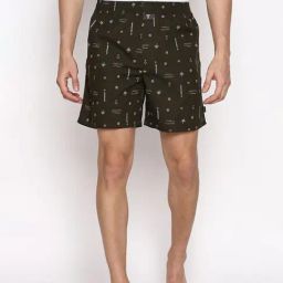 Van Heusen Green Cotton Regular Fit Printed Boxers-picture-47