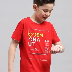 Monte Carlo Kids Red Printed T-Shirt image 3