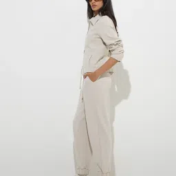 LOV by Westside Beige Solid Jacket image 3