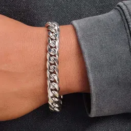 LITCHI Men Stainless Steel Link Bracelet image 1