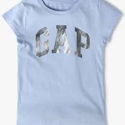 GAP Girls Blue Cotton Embroidery T-Shirt-image-73