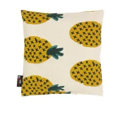 Klotthe White & Yellow Cotton Cushion Covers - Set of 5 image 2