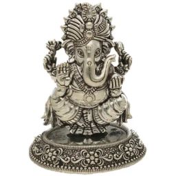 Sri Jagdamba Pearls 0.8 Silver Lord Ganesh Divine Idol - 46 gm-picture-9