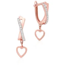 malabar gold and diamonds Malabar Gold & Diamonds BIS Hallmark (750) 18k Rose Gold Earring For Women-picture-36