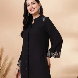 Nayam By Lakshita Black A-Line Kurtis image 3