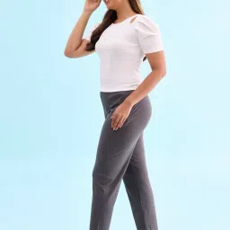 Go Colors! Grey Plain Pants image 3