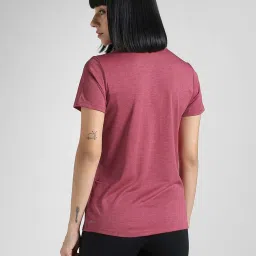Puma Red Regular Fit Self Pattern Sports T-Shirt image 3