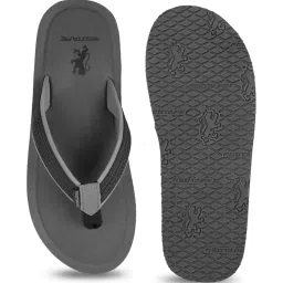 Red Tape Men's Black Flip Flops image 3