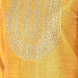 Span Yellow Embellished Straight Kurta image 5