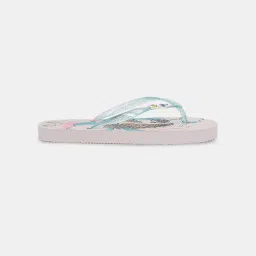 Pantaloons Junior White & Lilac Flip Flops image 3