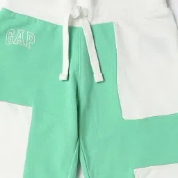 GAP Girls Green Cotton Color Block Track Pants image 3