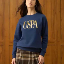 U.S. Polo Assn. Navy Cotton Loose Fit Logo Printed Sweatshirt-picture-38