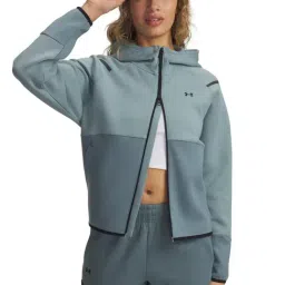 UNDER ARMOUR Green Unstoppable Fleece Full-Zip Long Sleeves Jacket-image-46