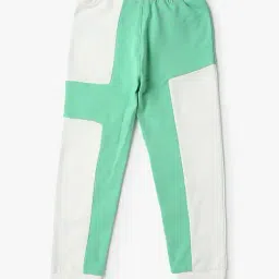 GAP Girls Green Cotton Color Block Track Pants image 2