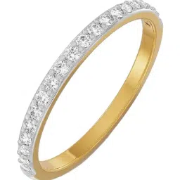 EMORI 14k Yellow Gold Lab Grown Diamond White Stones Ring for Women-picture-17