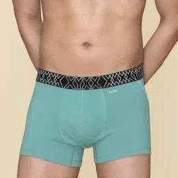 XYXX Opal Grey & Atlas Blue Cotton Regular Fit Trunks - Pack Of 2 image 2