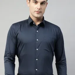 Hancock Blue Slim Fit Solid Shirt-picture-47
