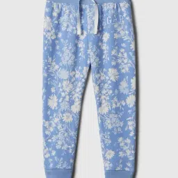 GAP Girls Blue Cotton Floral Joggers-image-53