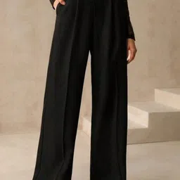 Next One Women Smart Loose Fit High-Rise Pleated Korean Pants-picture-14