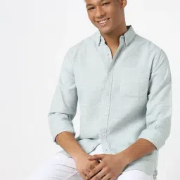 R&B Green Regular Fit Shirt image 5