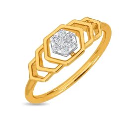 Kisna Diamond & Gold Jewellery Teanna 14k (585) Diamond & Gold Ring For Women-picture-47