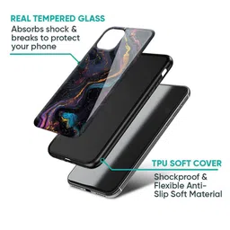 QRIOH Abstract Printed Lightweight Silicone Samsung Galaxy S23 Ultra 5G Glass Back Case image 5