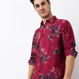 SPYKAR Men Spread Collar Floral Printed Casual Shirt image 3