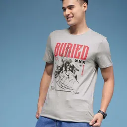 HERE&NOW Graphic Printed Pure Cotton T-shirt image 5