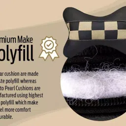 Auto Pearl Black & Red Velvet Car Cushion for Audi S7, BR15 image 3