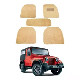 Auto Pearl MA3O150 PVC and Plastic Standard Mat for Mahindra Thar 2005-2015 (Beige)-image-78