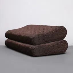 la verne Luxury Contour Memory Foam Geometric Sleeping Pillow Pack of 2-picture-15