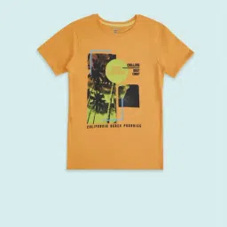 Pantaloons Junior Orange Cotton Printed T-Shirt-picture-32