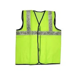 Rahul Professionals High Visibility Polyester and Plastic Yellow & Green Safety Helmet & Reflective Jacket Combo Free Size (Pack of 8) image 3